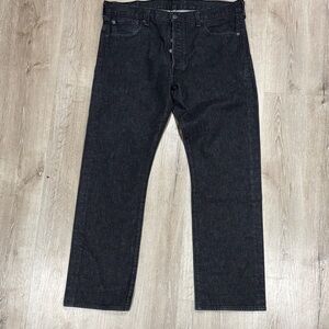 Levi's Button fly 501 Straight Black Jeans 36x30